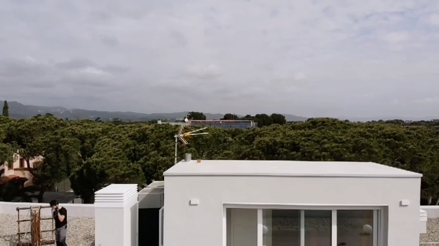 Rooftop solarium with sea-side views